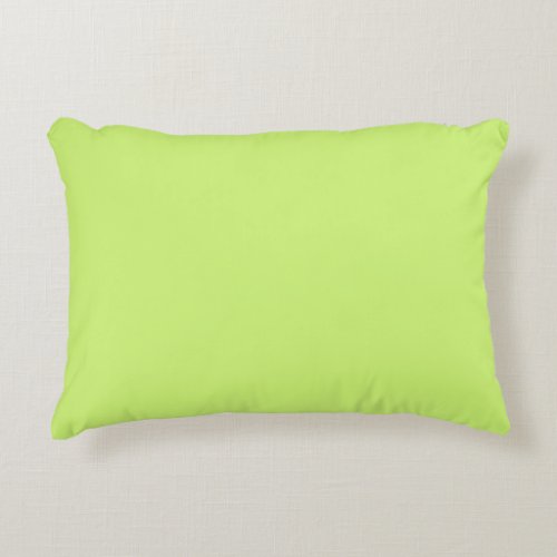 Solid color soft light lime green accent pillow