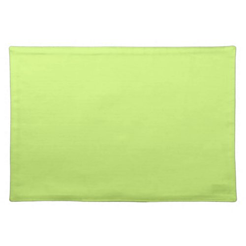 Solid color soft light lime green cloth placemat
