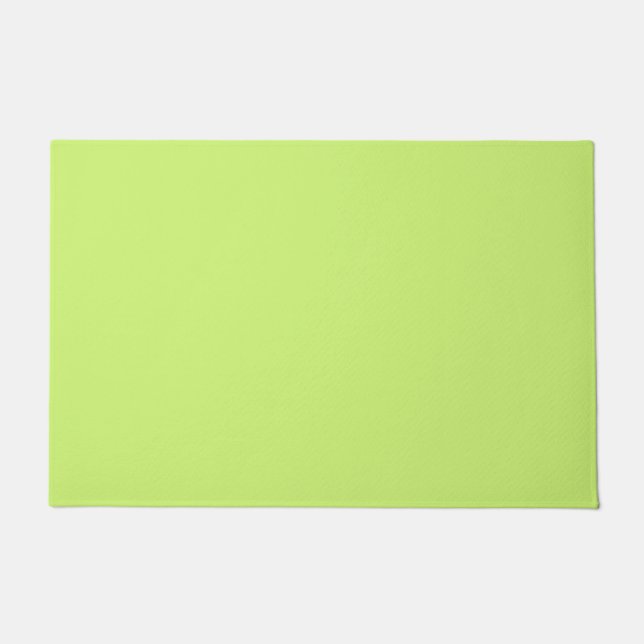 Solid color soft light lime green doormat (Front)