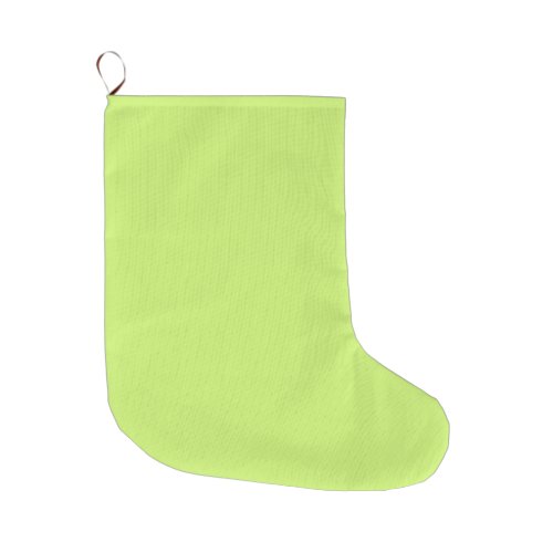 Solid color soft light lime green large christmas stocking