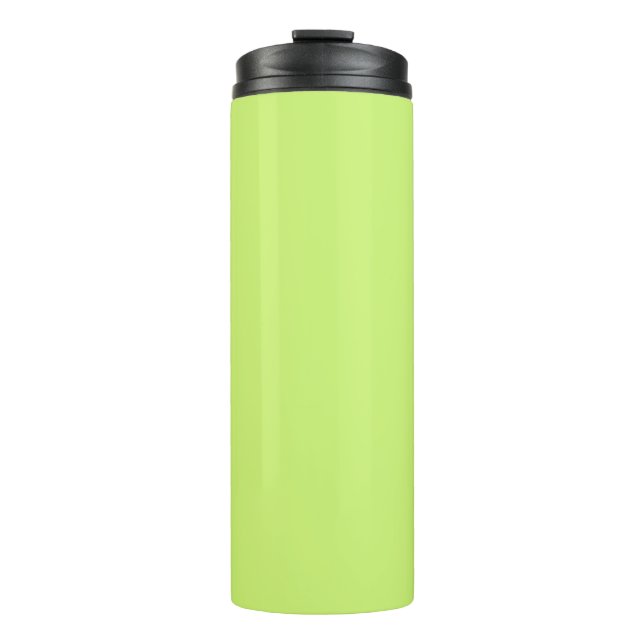 Solid color soft light lime green thermal tumbler (Front)