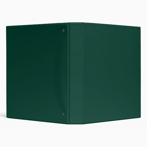 Solid color spruce dark green 3 ring binder