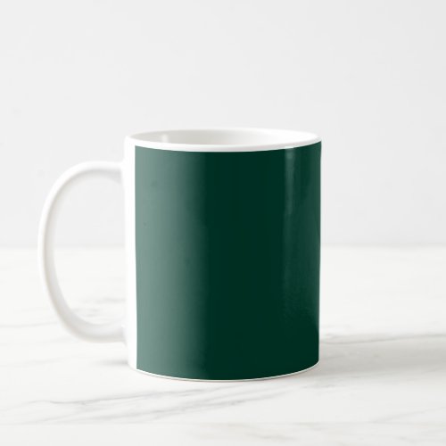 Solid color spruce dark green coffee mug