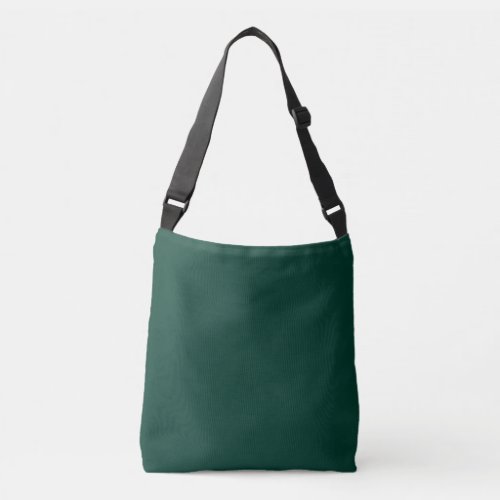Solid color spruce dark green crossbody bag