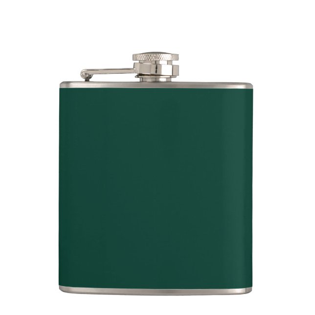 Solid color spruce dark green flask (Front)