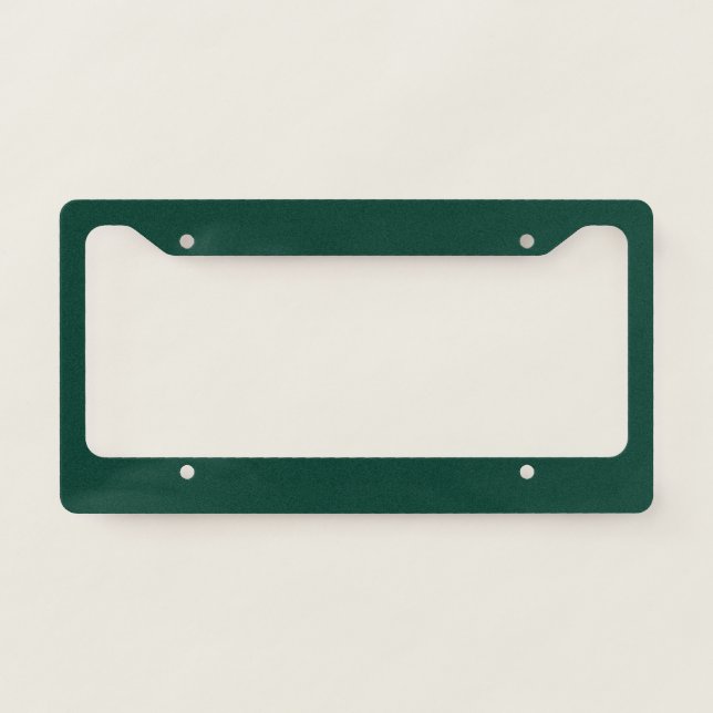 Solid color spruce dark green license plate frame (Front)