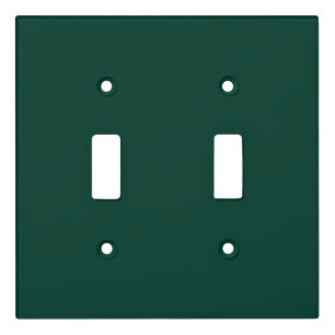 Solid color spruce dark green light switch cover