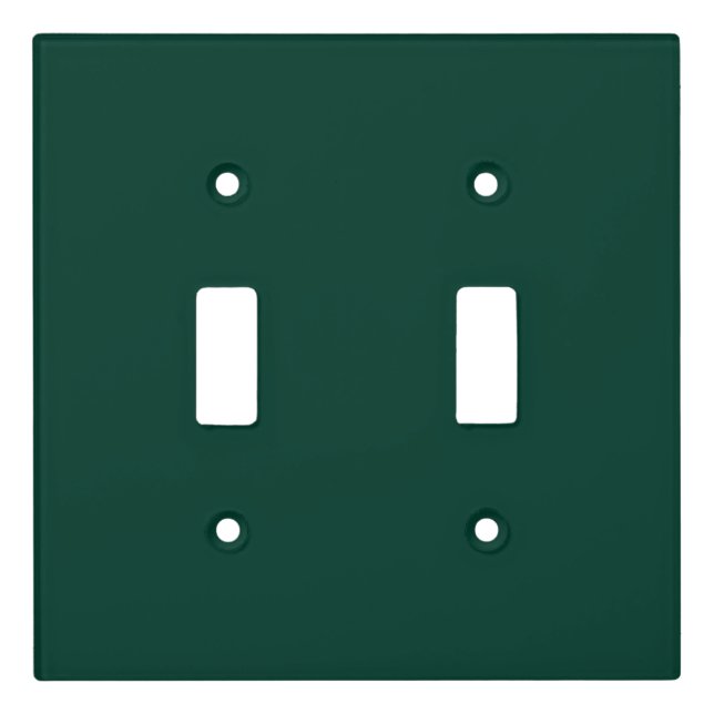 Solid color spruce dark green light switch cover (Front)