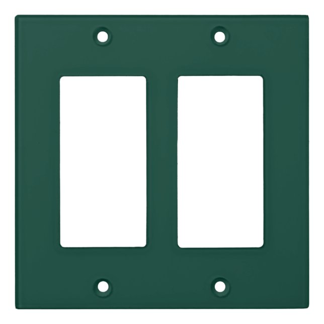 Solid color spruce dark green light switch cover (Front)