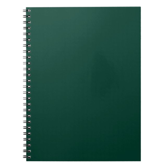 Solid color spruce dark green notebook (Front)