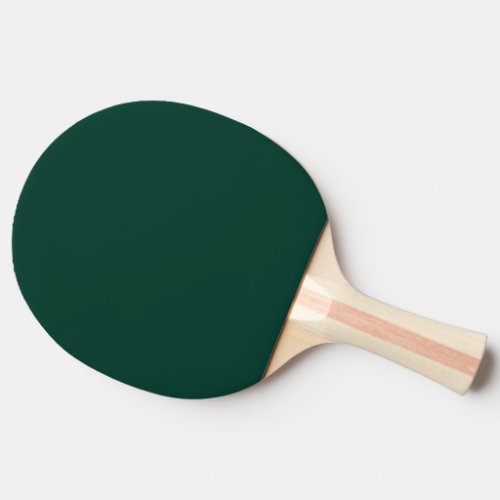 Solid color spruce dark green ping pong paddle