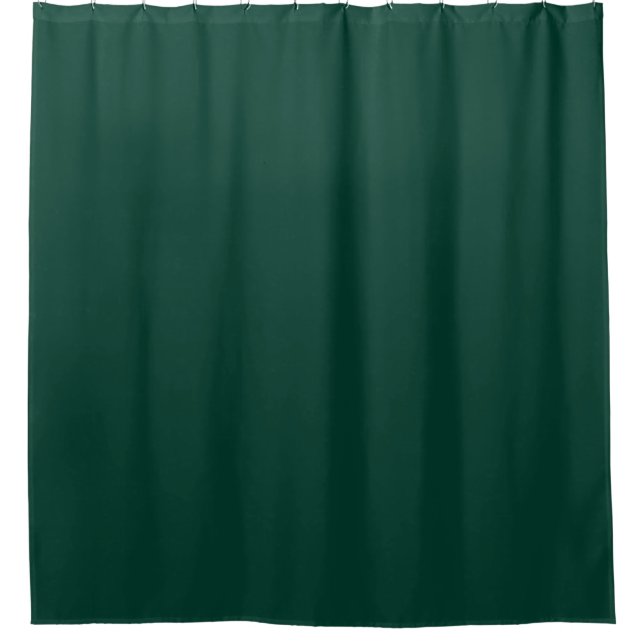 Solid color spruce dark green shower curtain (Front)