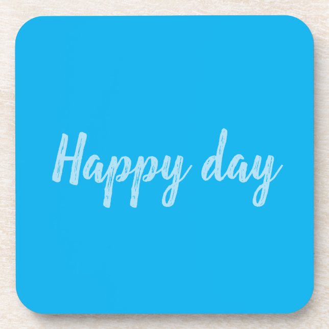 Solid Color Text Template  Beverage Coaster (Front)