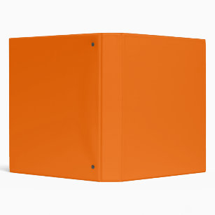 Solid color tiger orange 3 ring binder