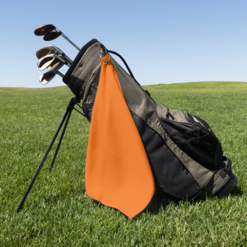 Solid color tiger orange golf towel