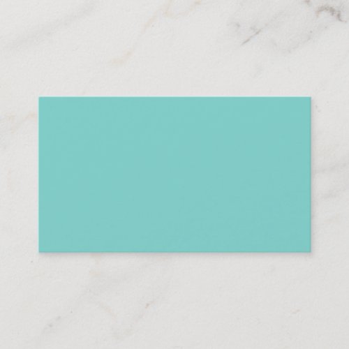 Solid Color Turquoise Aqua Business Card