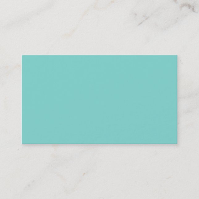 Solid Color: Turquoise Aqua Business Card (Front)