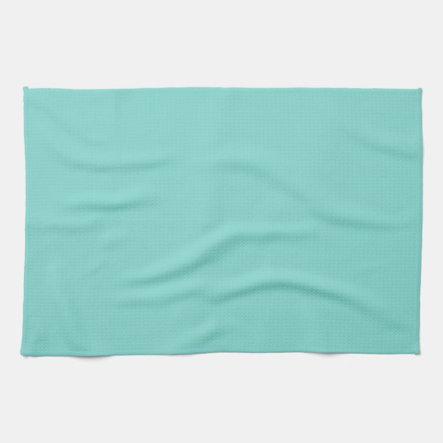 Solid Color: Turquoise Aqua Towel (Horizontal)