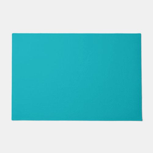 Solid color turquoise ocean blue doormat