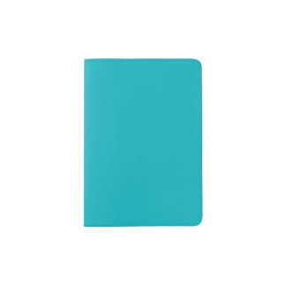 Solid color turquoise ocean blue passport holder