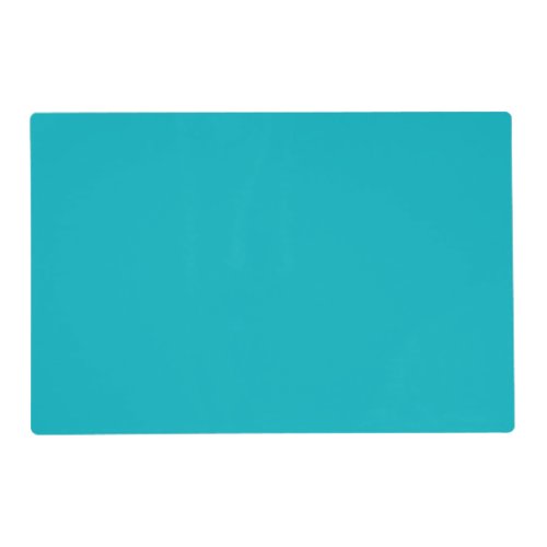 Solid color turquoise ocean blue placemat
