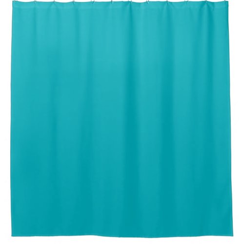 Solid color turquoise ocean blue shower curtain