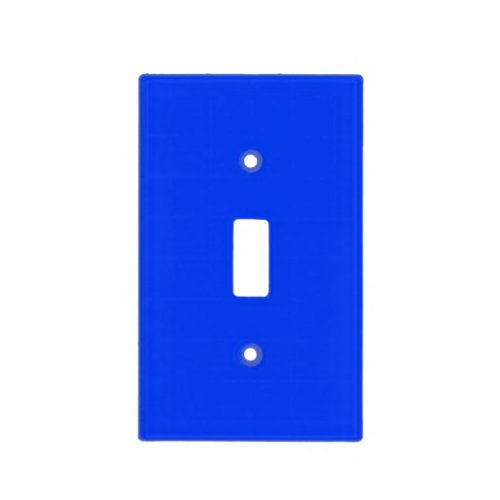 Solid color vibrant blue light switch cover