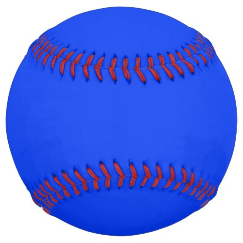 Solid color vibrant blue softball