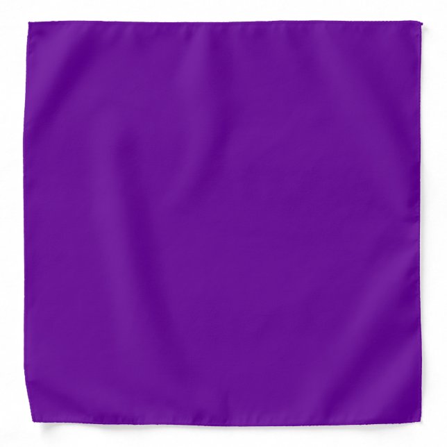 Solid Color Violet Purple Bandana (Front)