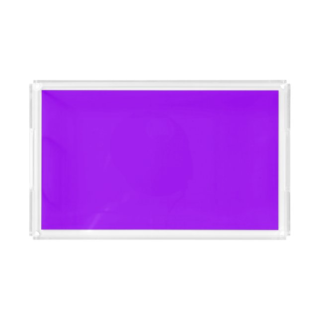 Solid color vivid violet purple acrylic tray (Front)
