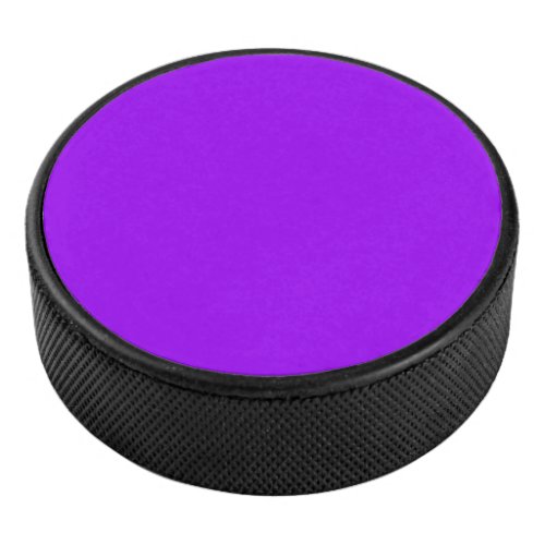 Solid color vivid violet purple hockey puck