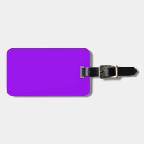Solid color vivid violet purple luggage tag