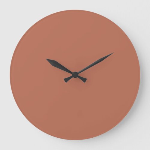 Solid Color Wall Clock _ Earthy Warm Terracotta