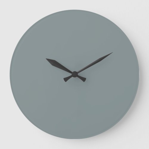 Solid Color Wall Clock _ Metal Gray