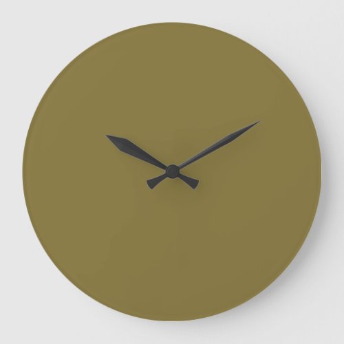 Solid Color Wall Clock _ Olive Green