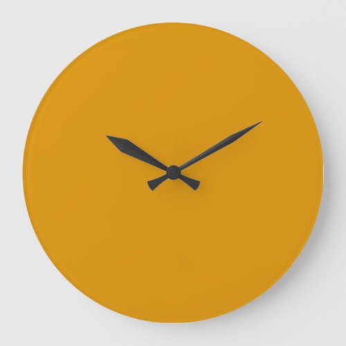 Solid Color Wall Clock _ Saffron Gold