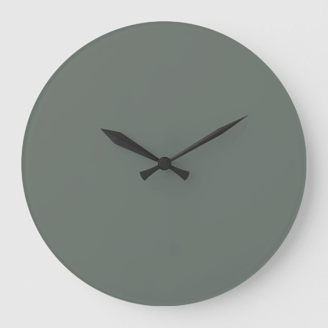 Solid Color Wall Clock - Sage Green (Front)