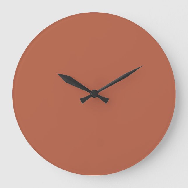 Solid Color Wall Clock - Terracotta Bronze (Front)