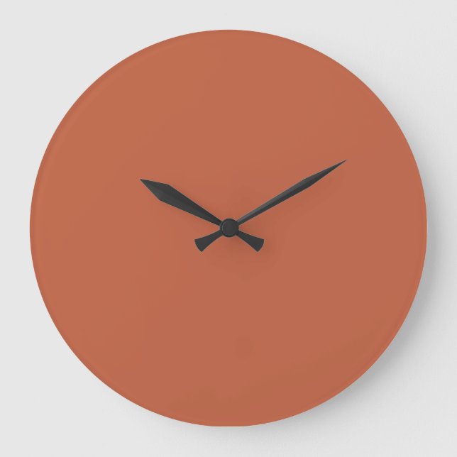Solid Color Wall Clock - Terracotta Tile (Front)