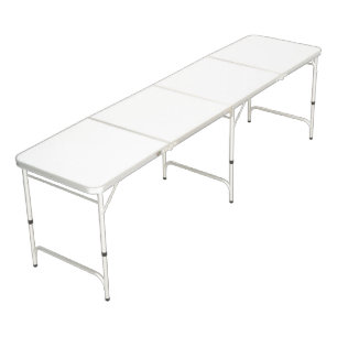 Solid Color: White Beer Pong Table