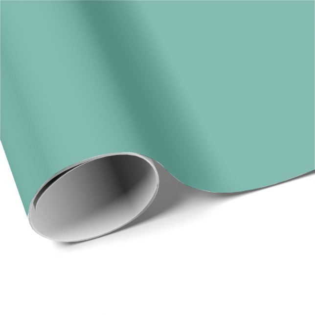 Solid Color Wrapping Paper in Teal Green (Roll Corner)