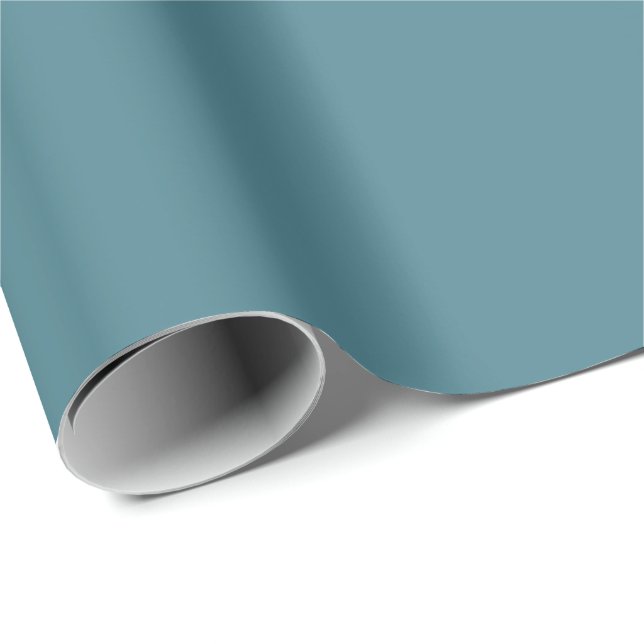 Solid Color Wrapping Paper in Teal Pool Blue (Roll Corner)