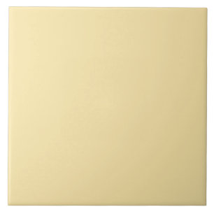 Solid Color Yellow Bleached Sunflower FCE8AA Ceramic Tile