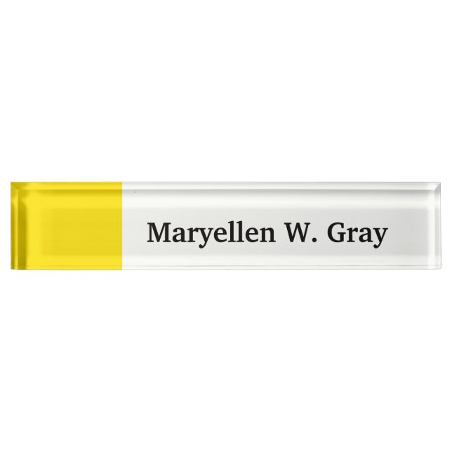 Solid Color: Yellow Name Plate (Front)