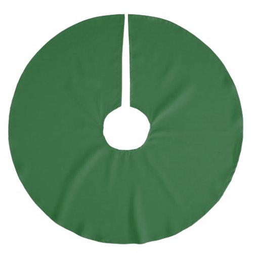 Solid conifer green brushed polyester tree skirt