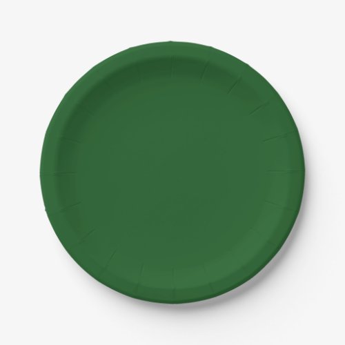 Solid conifer green paper plates