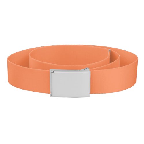 Solid coral orange belt