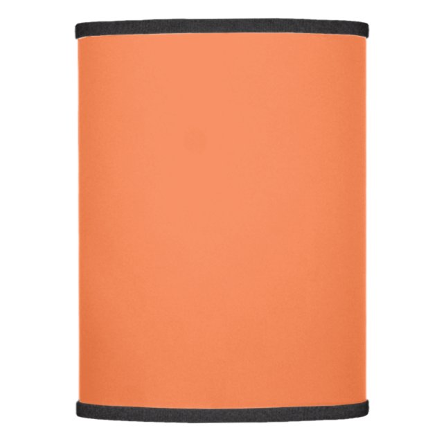 Solid coral orange lamp shade (Front)