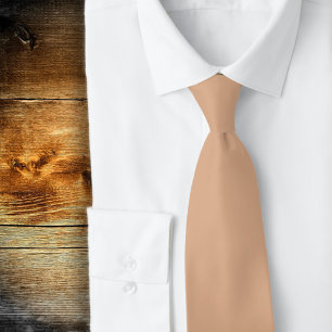 Solid Coral Orange Neck Tie