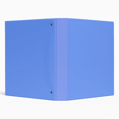 Solid cornflower blue 3 ring binder